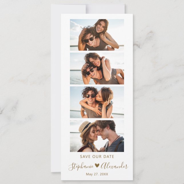 Foto-Stand-Lesezeichen-Skript Hochzeit Speichern S Save The Date (Vorderseite)