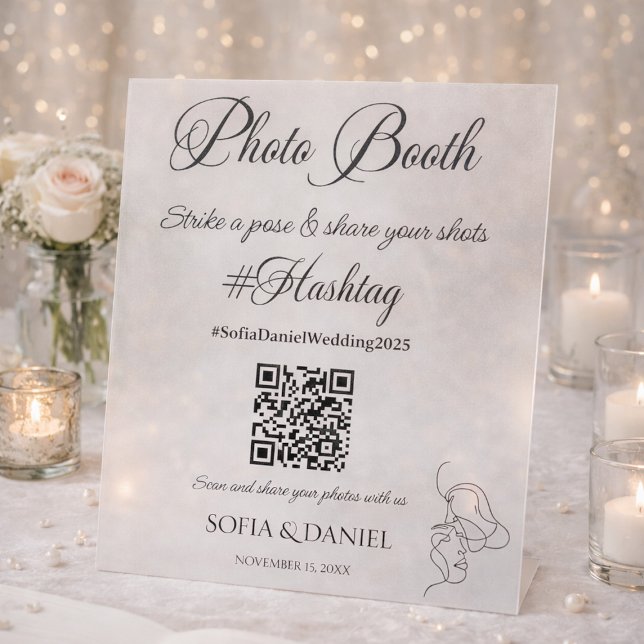 Foto-Stand ODER Scan-Hashtag Hochzeit Sockelschild (Von Creator hochgeladen)