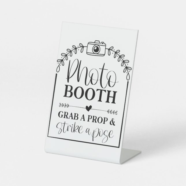 Foto-Stand-Party-Signatur Sockelschild (Vorderseite)