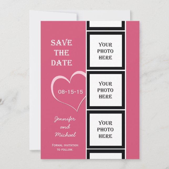 Foto-Stand Save the Date Einladungskarte (Vorderseite)