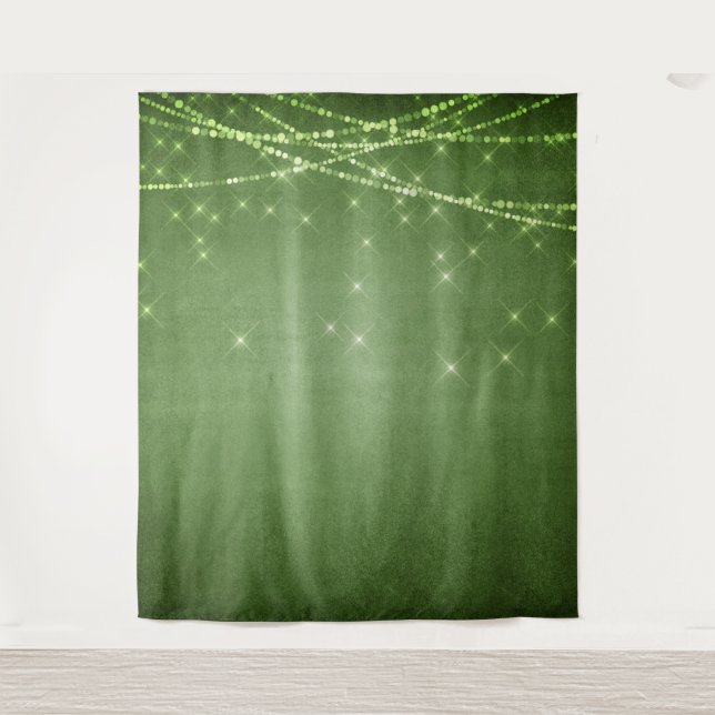 Foto-Standbackfrop-Tapisserie des grünen Glitzer Wandteppich (Vorderseite)