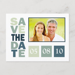 Foto-Standvorlagenvorlagen Save the Date Postkarte