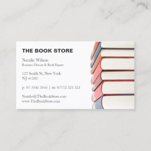 Foto, Stapel Bücher - Buch-Speicher - Visitenkarte
