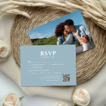 Foto Staub Blau QR Code Hochzeit
