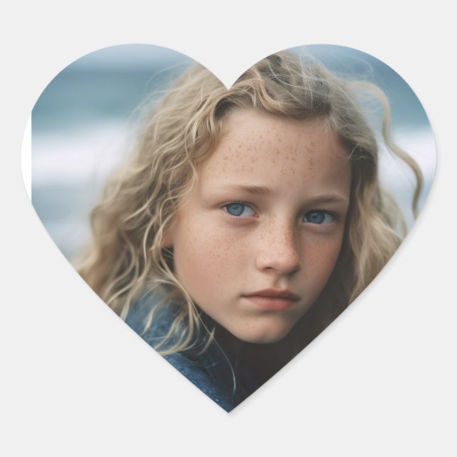 FOTO STICKERS CUSTOM HERZ GESTALTET (Vorderseite)