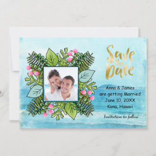Foto Strandhochzeit Save the Date