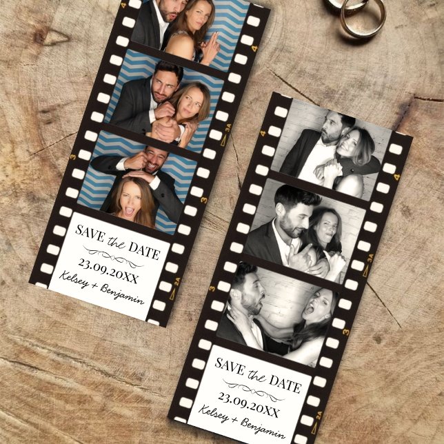 Foto Strip Foto Stand Save The Date (Save the Date Photo Strip Photo Booth)