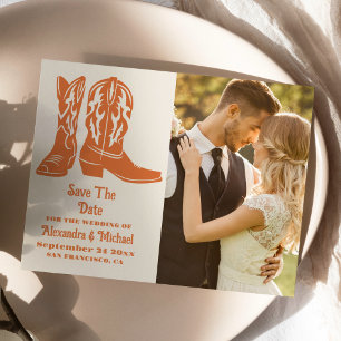 Foto Südwestliches Landranch Western-Hochzeit Save The Date