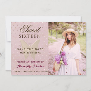 Foto Sweet 16 Geburtstag Save The Date
