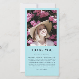 Foto Sweet 16 Pastel Blue Geburtstag Dankeskarte