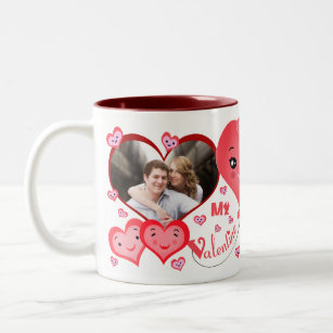Foto-Tasse des Valentines Tagesder Zweifarbige Tasse