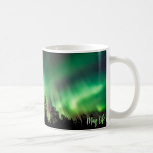 Foto-Tasse für hellgrüne Nordlichter Kaffeetasse