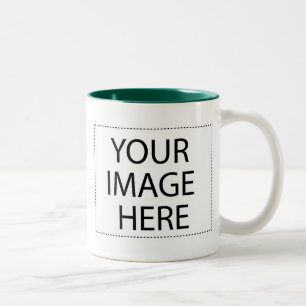 Foto-Tasse - Waldgrün 15oz-Vorlage Zweifarbige Tasse