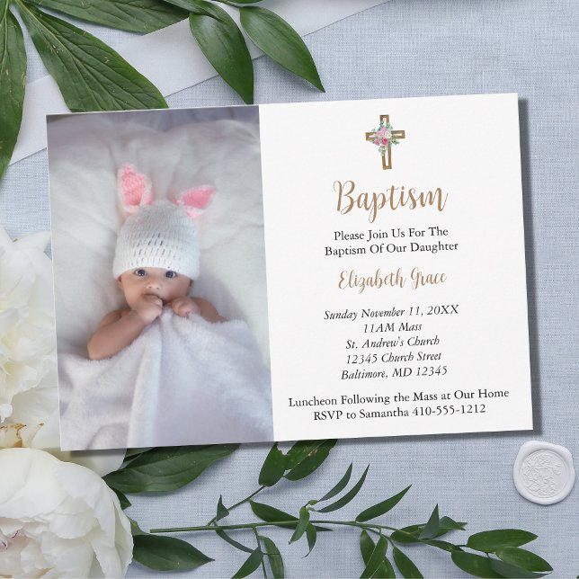Foto Taufe Christening Baby Girl Baby Boy Einladung (Von Creator hochgeladen)