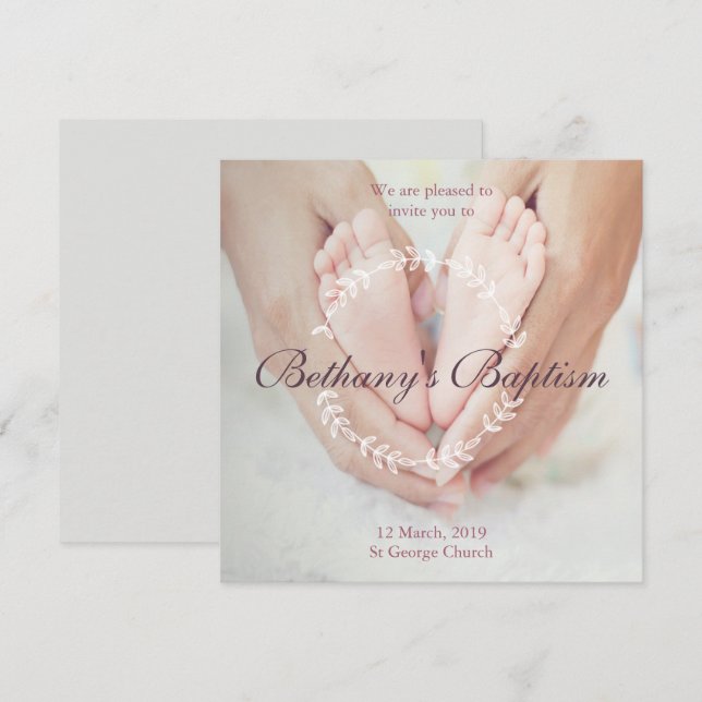 Foto Taufe Einladung (Vorne/Hinten)