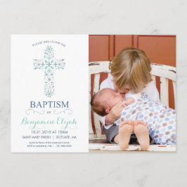 Foto-Taufe, Einladung zur Weihnachtsfeier - Baby B