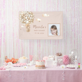 Foto Teddy Bärenballons Babydusche Personalisiert Banner