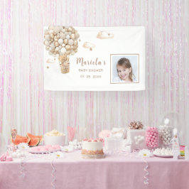Foto Teddy Bärenballons Babydusche Personalisiert Banner