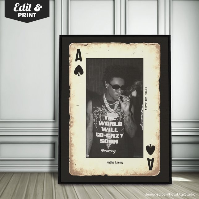 Foto Teezeremonie auf dem Poker Piazza della Rifor Poster (Custom Photo Teen Wall Art, Poker Ace of Spades Poster)