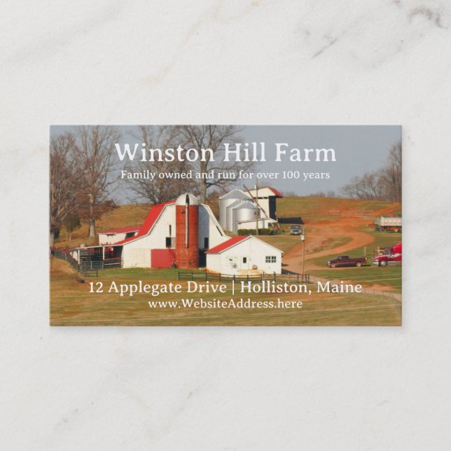 Foto Template Agriculture Business Visitenkarte (Vorderseite)