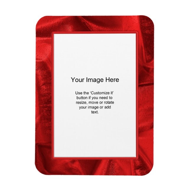 Foto Template - Metallisches Material von Red Lame Magnet (Vertikal)