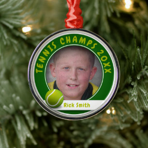 Foto Tennismeister 20XX Ornament Aus Metall