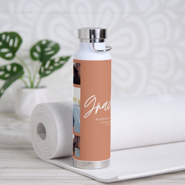 Foto terracotta Abschluss Drehbuch modern elegant Trinkflasche (Yoga)