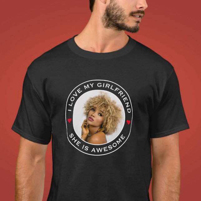 Foto Text Herz I Liebe Meine Phantastische Freundi T-Shirt (Von Creator hochgeladen)