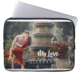 Foto & Text meine Liebe - personalisiert Laptopschutzhülle