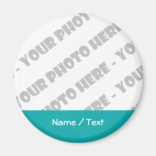 Foto & Text Round Magnet - Erstellen Sie Ihre eige