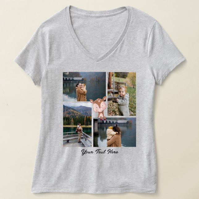 Foto/Text-Süße Tier Kawaii Deer T-Shirt (Ablage )