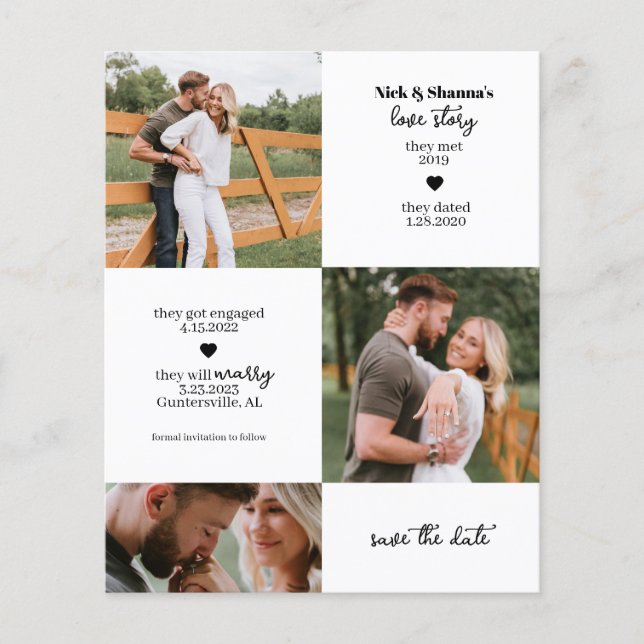 Foto Timeline Save the Date Flyer Haushalt (Vorne)