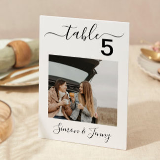 Foto Tischnummern Hochzeitssing 12x18