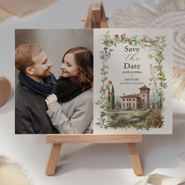 Foto Toskana Wasserfarbe Italien Hochzeit in Urlau Save The Date (Von Creator hochgeladen)