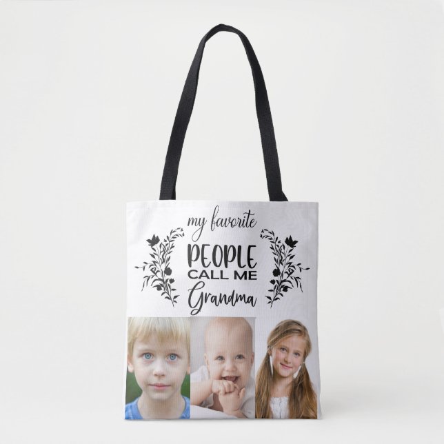FOTO TOTE BAG FÜR GRANDMOTHER TASCHE (Vorderseite)