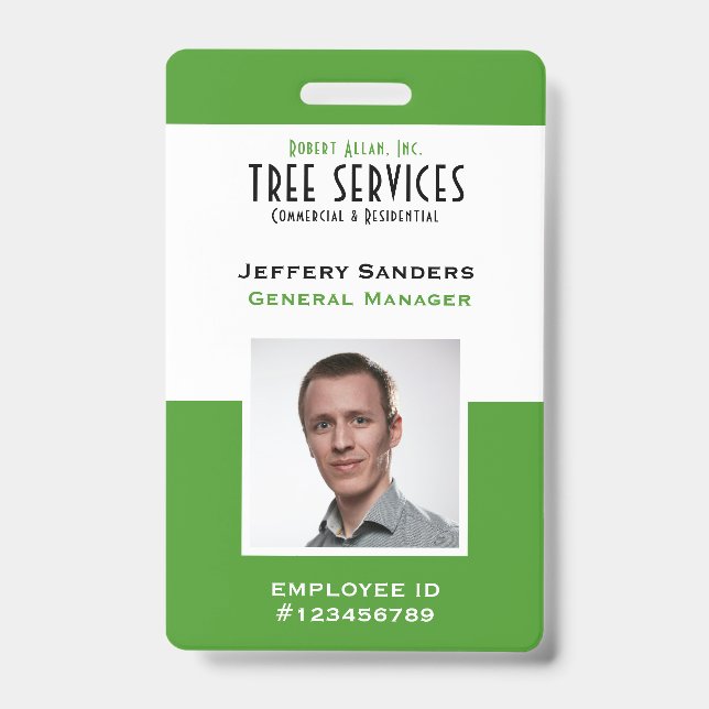 Foto Tree Service Employee Abzeichen Ausweis (Vorderseite)