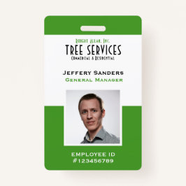 Foto Tree Service Employee Abzeichen Ausweis