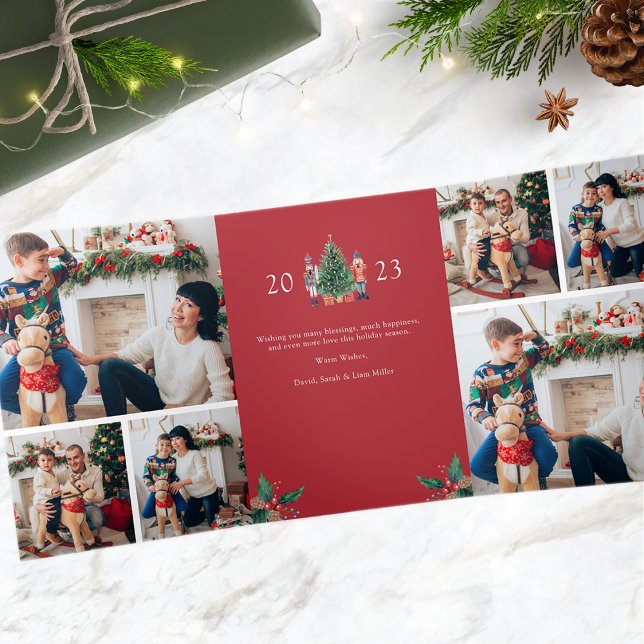 Foto Trifold-Urlaubskarte Dreifach Gefaltete Urlaubskarte (2023 Nutcracker Photo Trifold Holiday Card)