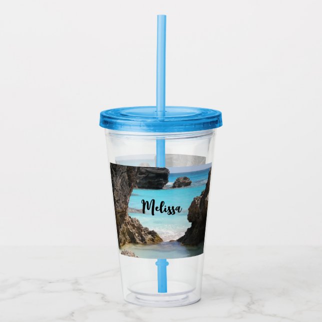 Foto Tropical Island Coast & Sea Acryltrinkbecher (Vorderseite)