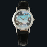 Foto Tropical Island Coast & Sea Armbanduhr<br><div class="desc">Eine Armbanduhr mit einem landschaftlichen Foto über die tropische Küste Bermudas. Große,  zerklüftete Felsen kontrastieren mit dem hellen türkisblauen Meer.</div>