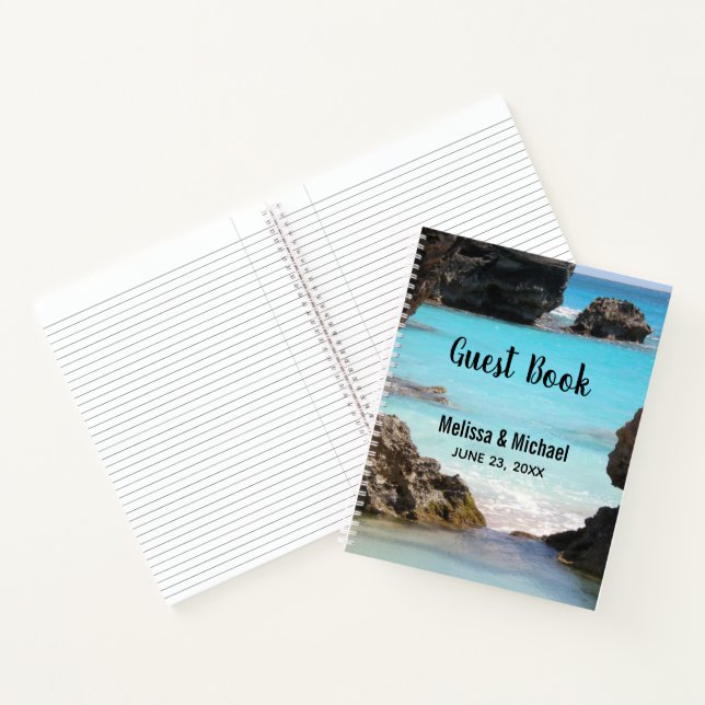 Foto Tropical Island Coast & Sea Gästebuch Notizbuch (Innenseite)