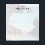 Foto Tropical Island Coast & Sea Notizblock<br><div class="desc">Ein Notizblock mit einem landschaftlichen Foto von Bermudas tropischer Küste. Große, zerklüftete Felsen kontrastieren mit dem hellen türkisblauen Meer.</div>