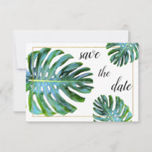 Foto Tropical Leaf Greenerity Gold Save the Date