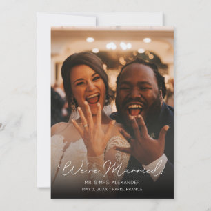 Foto Typografy Wedding Announcement Elegant V Einladung
