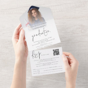 Foto-Überlagerung QR-Code Skript Abschlussfeier All In One Einladung