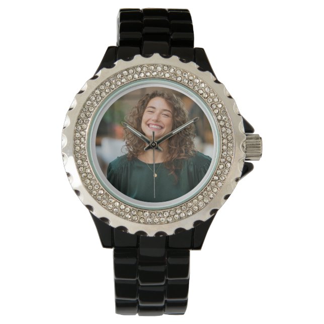 Foto-Uhr für ihr personalisiertes Foto Armbanduhr (Vorderseite)