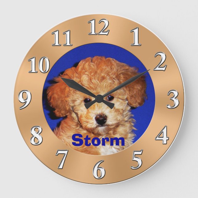 Foto-Uhr mit IHREM Namen und Bild Große Wanduhr (Vorderseite)
