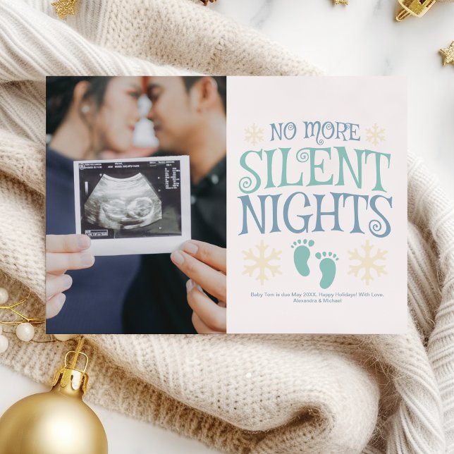 Foto Ultrasound Weihnachtsschwangerschaft Ankündig Feiertagskarte (Von Creator hochgeladen)