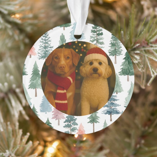 Foto- und benutzerdefinierter Text Personalisierte Ornament (Baum)
