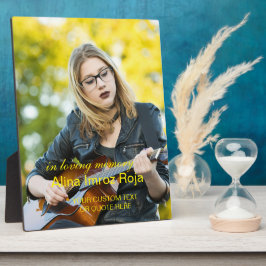Foto und benutzerdefinierter Text Tabletop Plaque Fotoplatte
